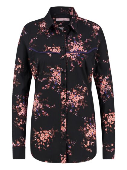 Studio Anneloes Celeste flower blouse black/oyster