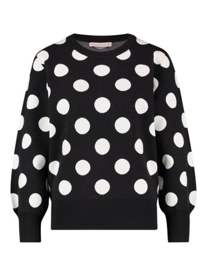 Studio Anneloes Puck crewneck dot dark blue / offw