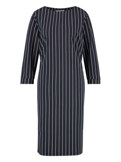 Studio Anneloes Flex stripe dress darkblue/off whi