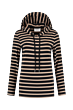 Helena Hart Hoodie Breton 7360 zwart/ecru.