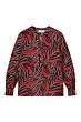 Kyra & Ko Venne blouse zebra print amarene red