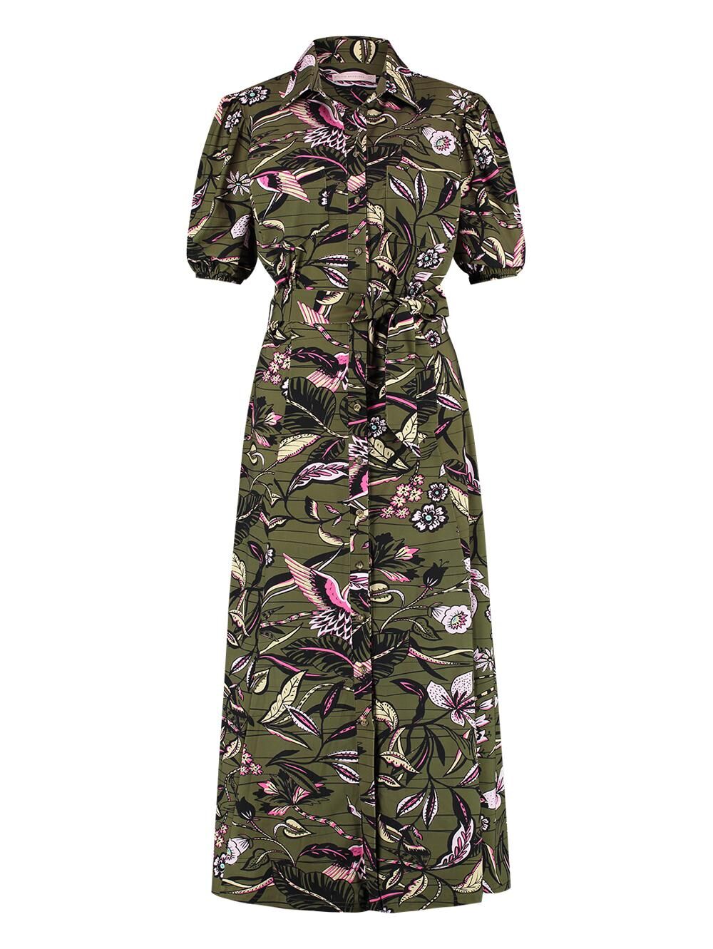 Studio Anneloes Windy botanic dress army black online kopen bij Fier Mode. 04328 7790 army blac
