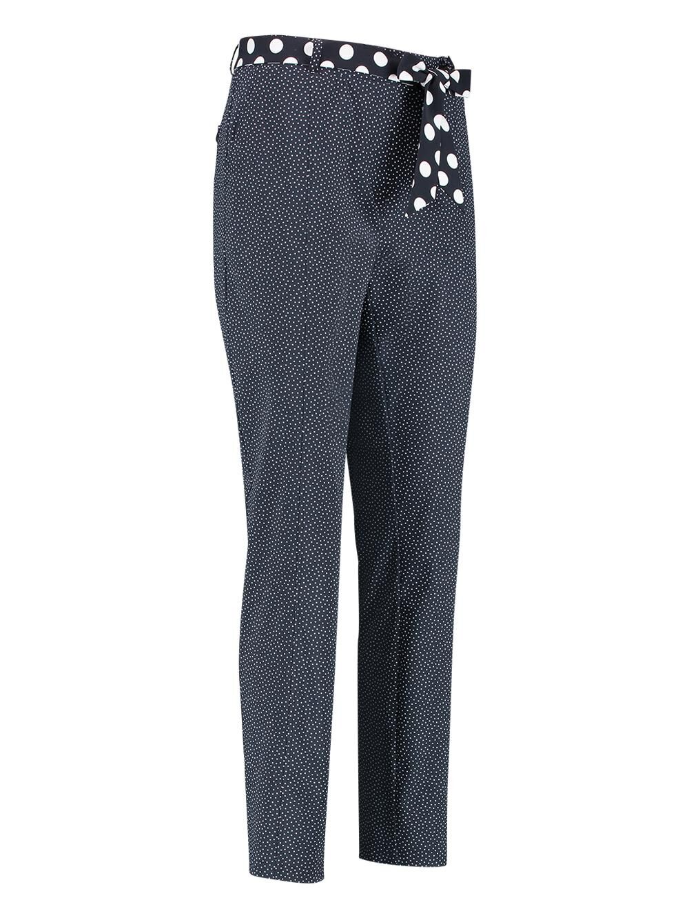 Studio Anneloes Dean small dot trousers dark bleu online kopen bij Fier Mode. 04369 6911 dark blue