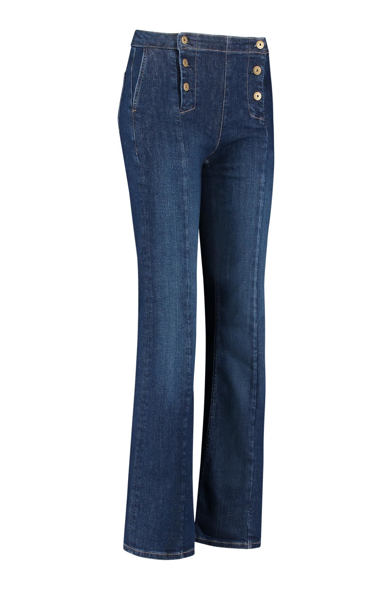 Studio Anneloes flare trousers 05400 jeans online kopen bij Fier Mode. 05400-6301 dark jean