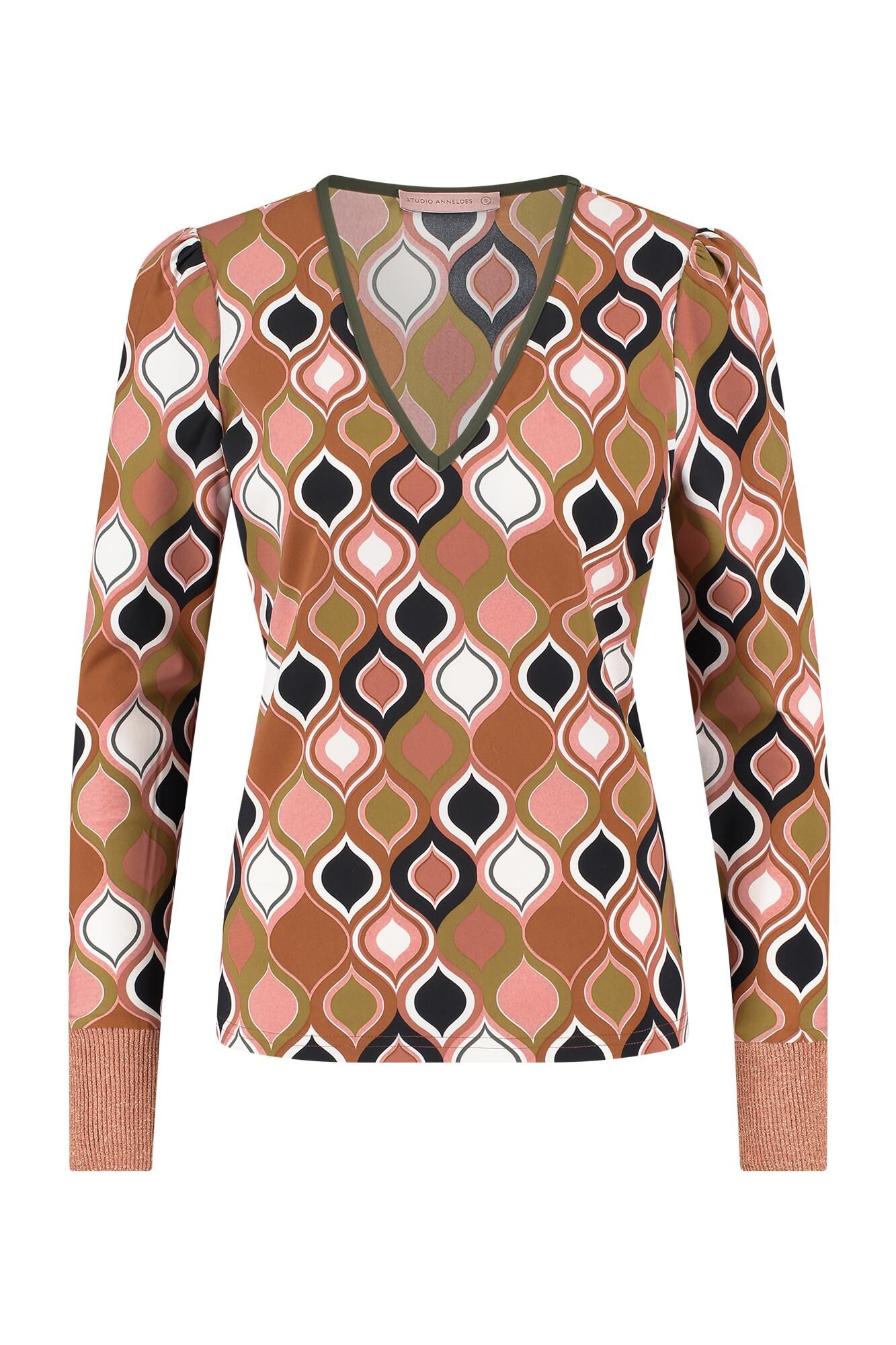 Studio Anneloes Sophia retro shirt 05472 black cin online kopen bij Fier Mode. 05472 9023 black cin