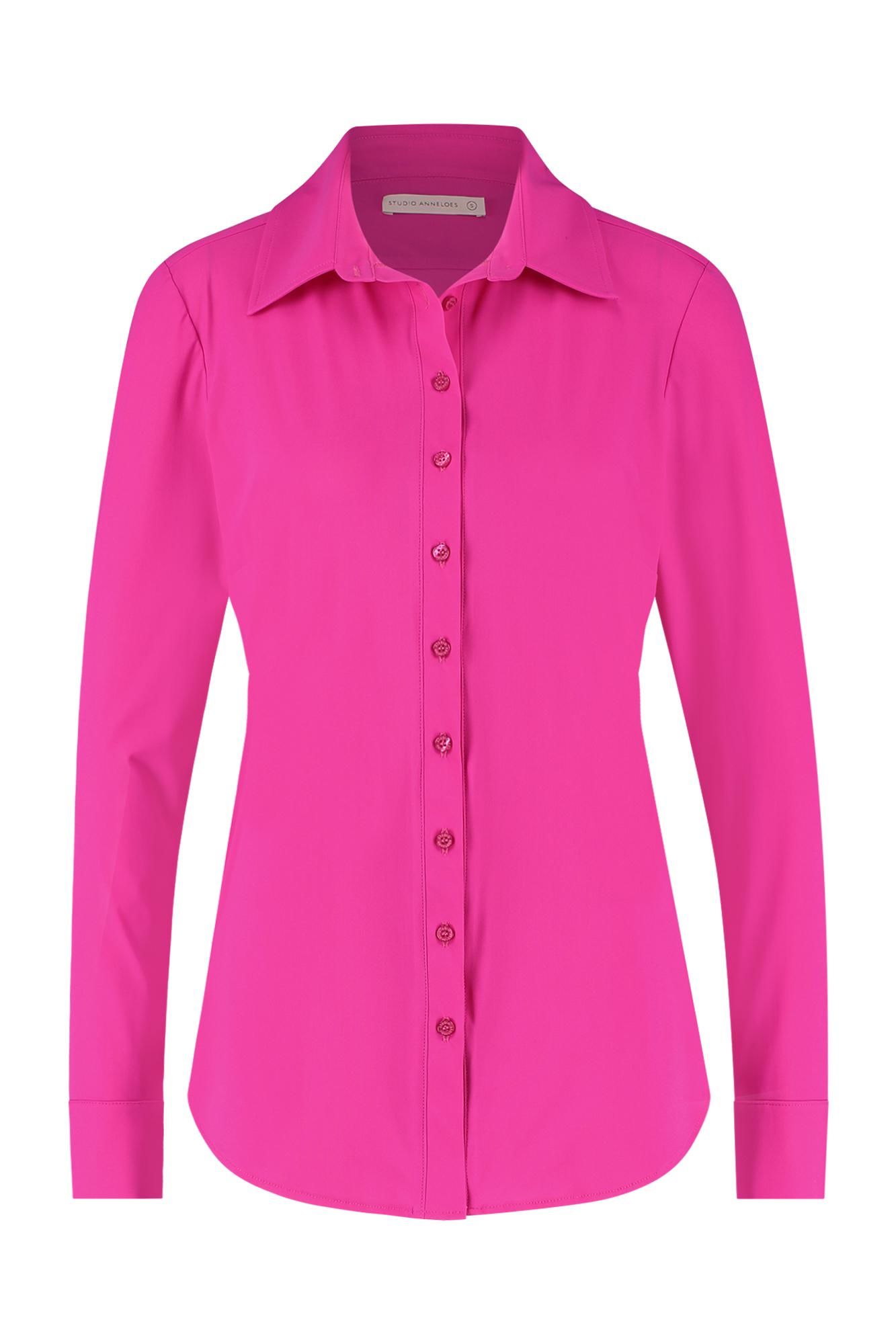 telefoon uitbarsting Top Studio Anneloes Poppy blouse fuchsia online kopen bij Fier Mode. 05906-5800  fuchsia