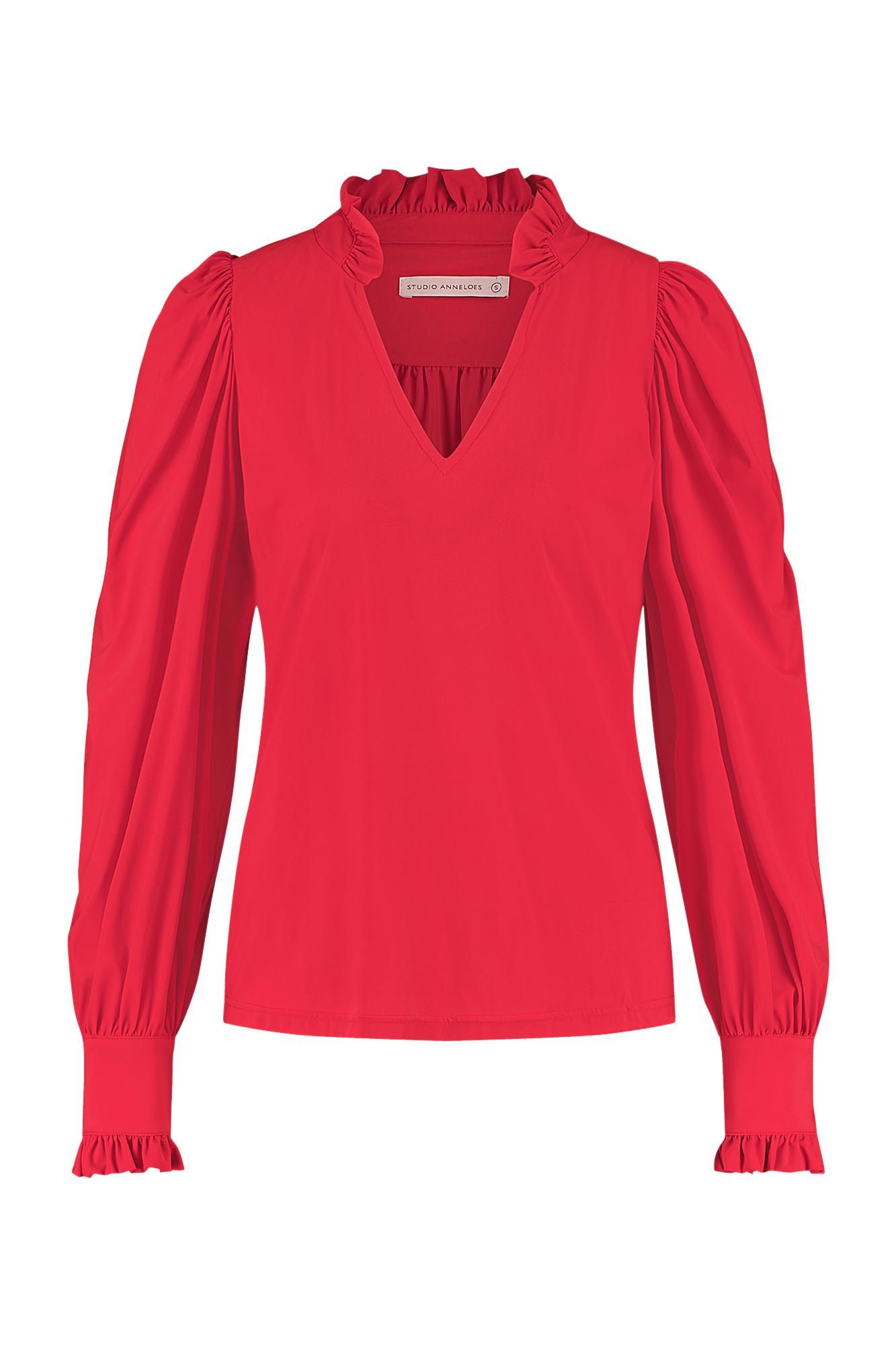 multifunctioneel Verzwakken maak je geïrriteerd Studio Anneloes Rosella blouse red online kopen bij Fier Mode. 06470-3000  red