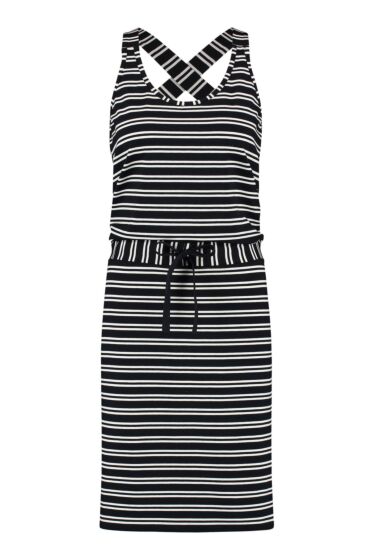 Studio Anneloes Cloud viscose stripe dress dark bl