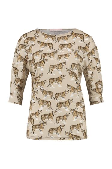 Studio Anneloes - Dolores tiger shirt sand/camel