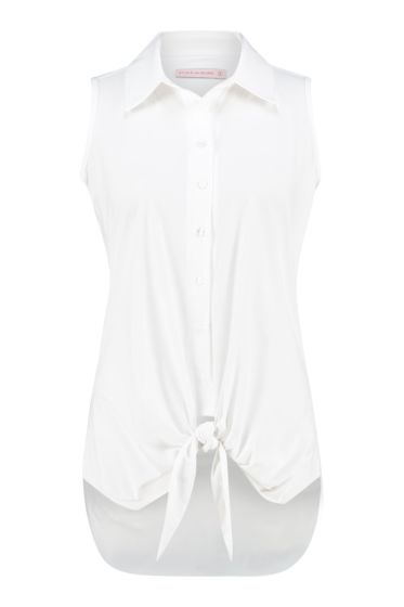 Studio Anneloes Poppy knot SL blouse white