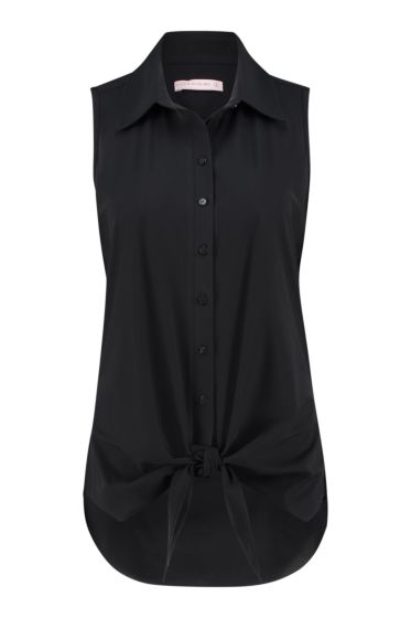 Studio Anneloes Poppy knot SL blouse  black