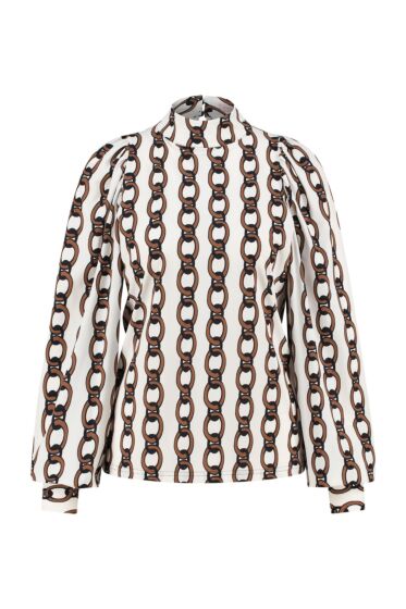 Studio Anneloes - Bo chain blouse ecru/cognac