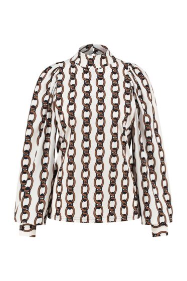 Studio Anneloes - Bo chain blouse ecru/cognac