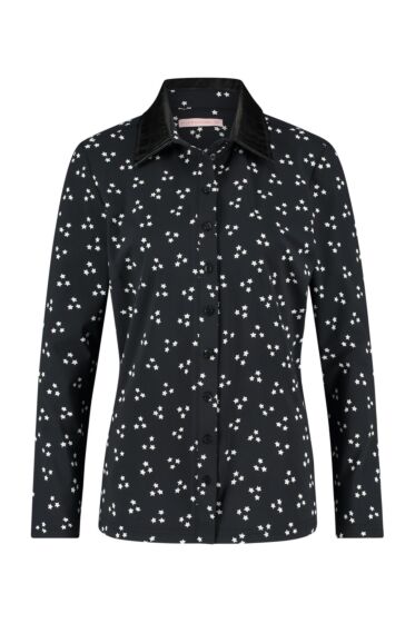 Studio Anneloes Poppy star shirt black / ivory