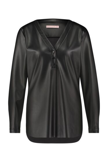 Studio Anneloes Evi leather blouse black