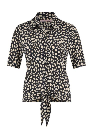 Studio Anneloes Pippa big spot blouse darkblue/sah