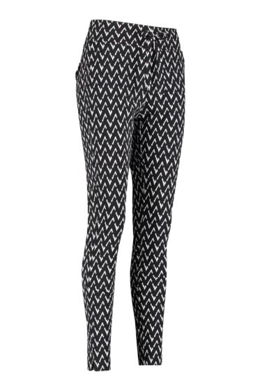 Studio Anneloes Upstairs zig zag trousers black/of
