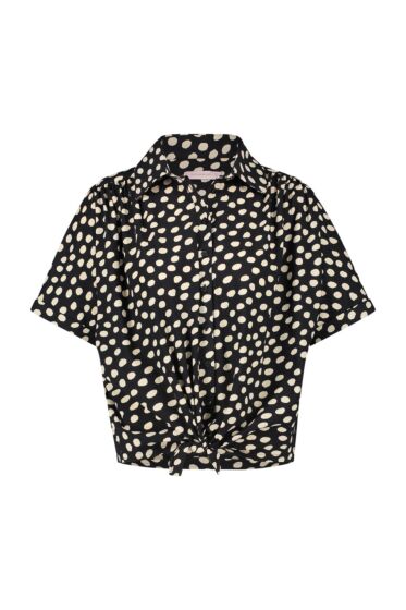 Studio Anneloes Lorena dot blouse 05908 black/saha