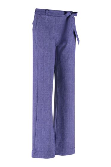 Studio Anneloes Marilyn check trousers purple blue