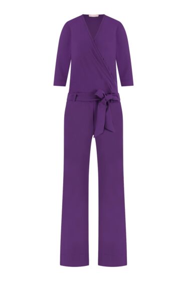 Studio Anneloes - Belton wrap jumpsuit plum