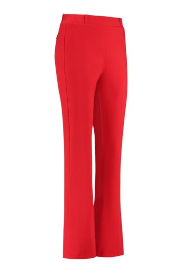 Studio Anneloes Mae bonded flair trousers red