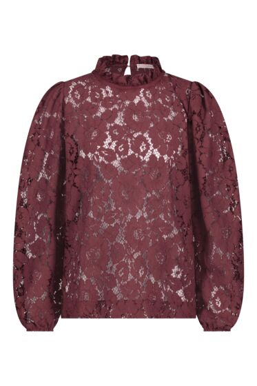 Studio Anneloes Lavina lace top bordo