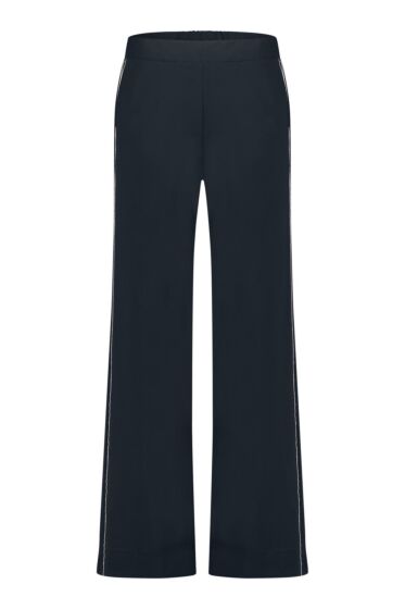 Studio Anneloes Cilou piping trousers dark blue