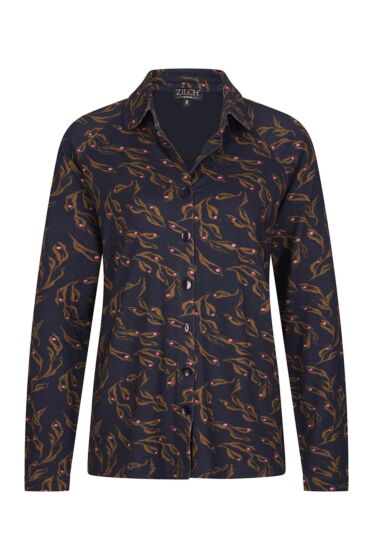 Zilch blosue 32evi15.039p-1205 leaves navy
