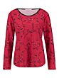 Studio Anneloes Wadham flower shirt red/burgundy