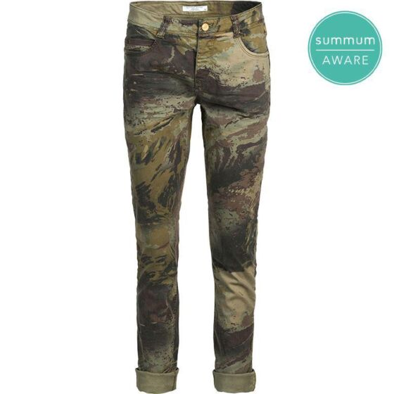 Summum Skinny pant camo 4s2037 deep green