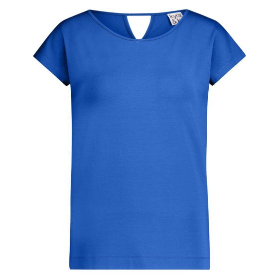 Kyra & Ko T-shirt off shoulder bright blue