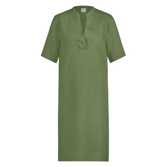 Kyra & Ko dress Leoba linen green moss