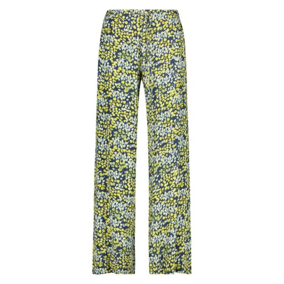 Kyra & Ko trousers leaf print blue iris