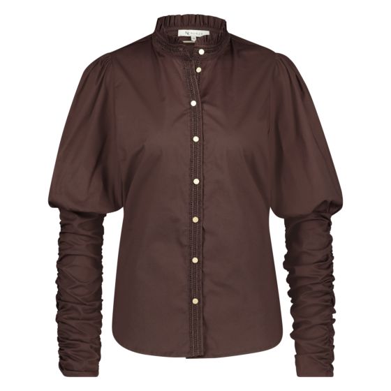 Nukus blouse Lille brown