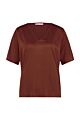 Studio Anneloes Elsa satin t-shirt terra