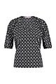 Studio Anneloes Amelie zig zag shirt black/offwhit