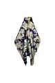 Kyra scarf embroidery Skyler indigo blue-Onesize